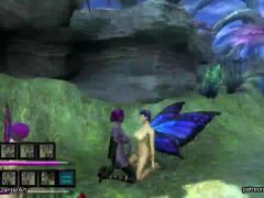Dickgirl Butterfly Walking In The Fantasy Forest