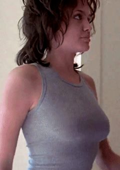 Young & Braless Angelina Jolie
